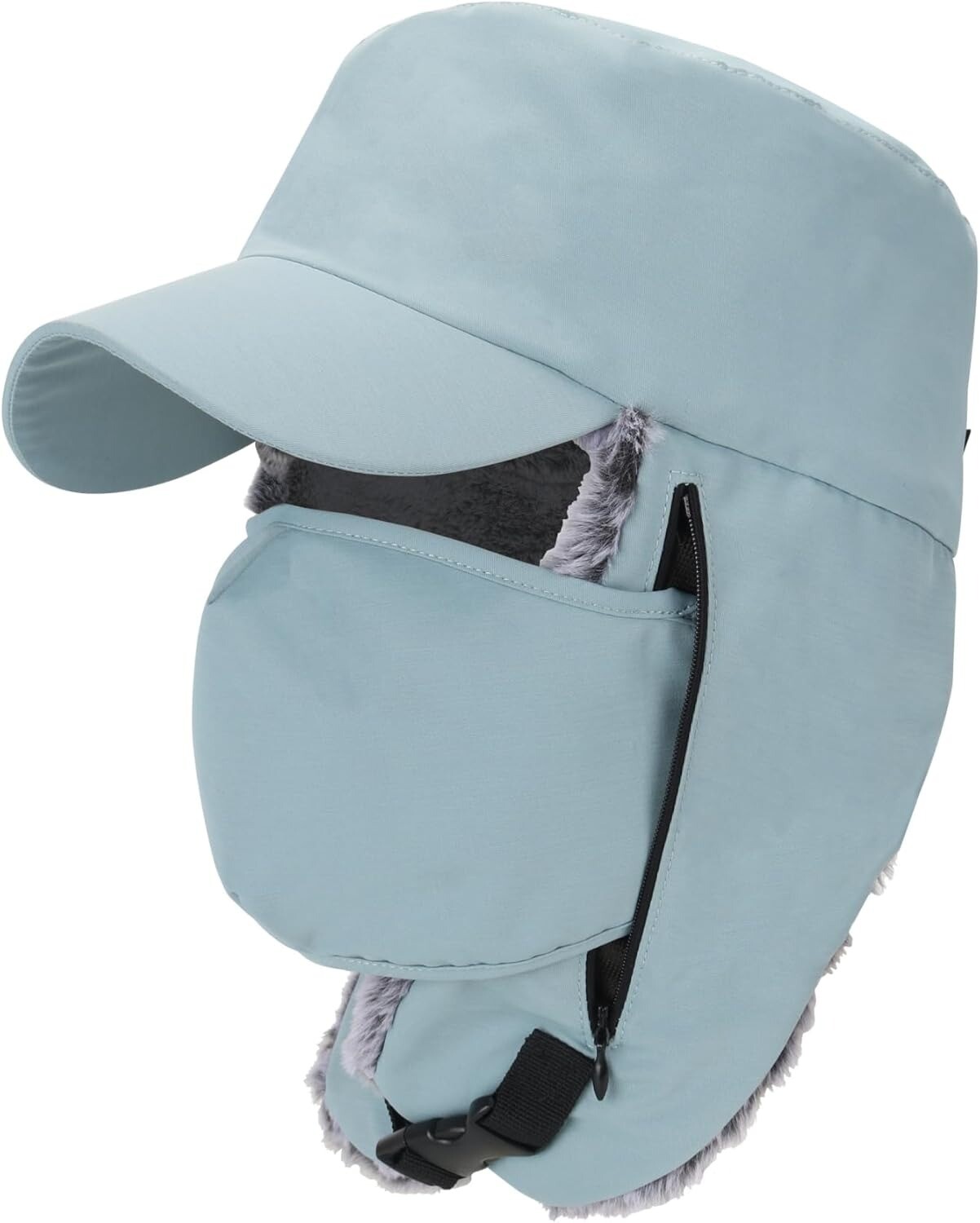 Winter 3 in 1 Thermal Fleece Lined Ski Hat with Ear Flap Full Face Warmer Cover