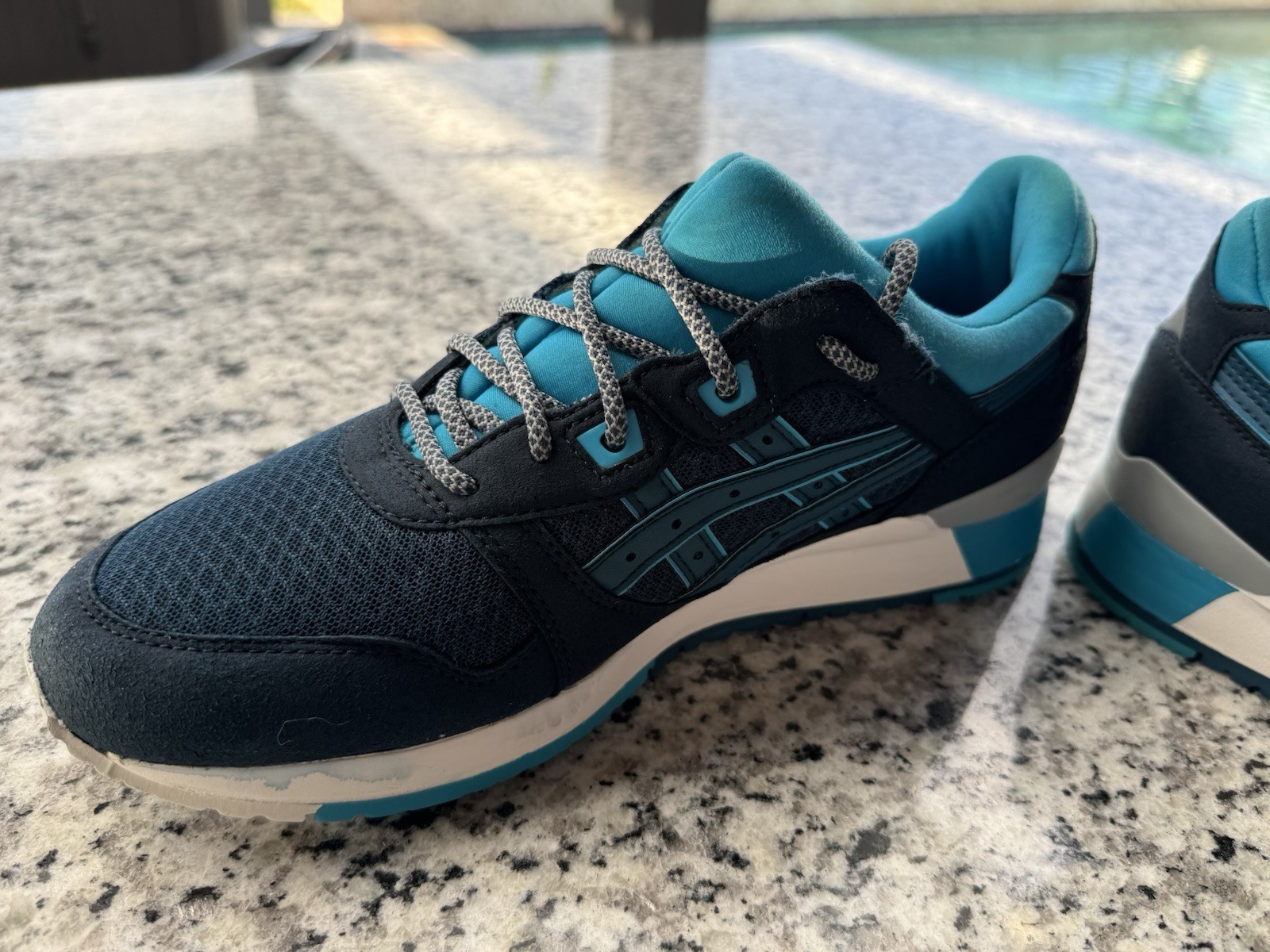 ASICS Gel Lyte III Men’s Athletic Sneaker Black Blue Gray White Lace-Up Low Top