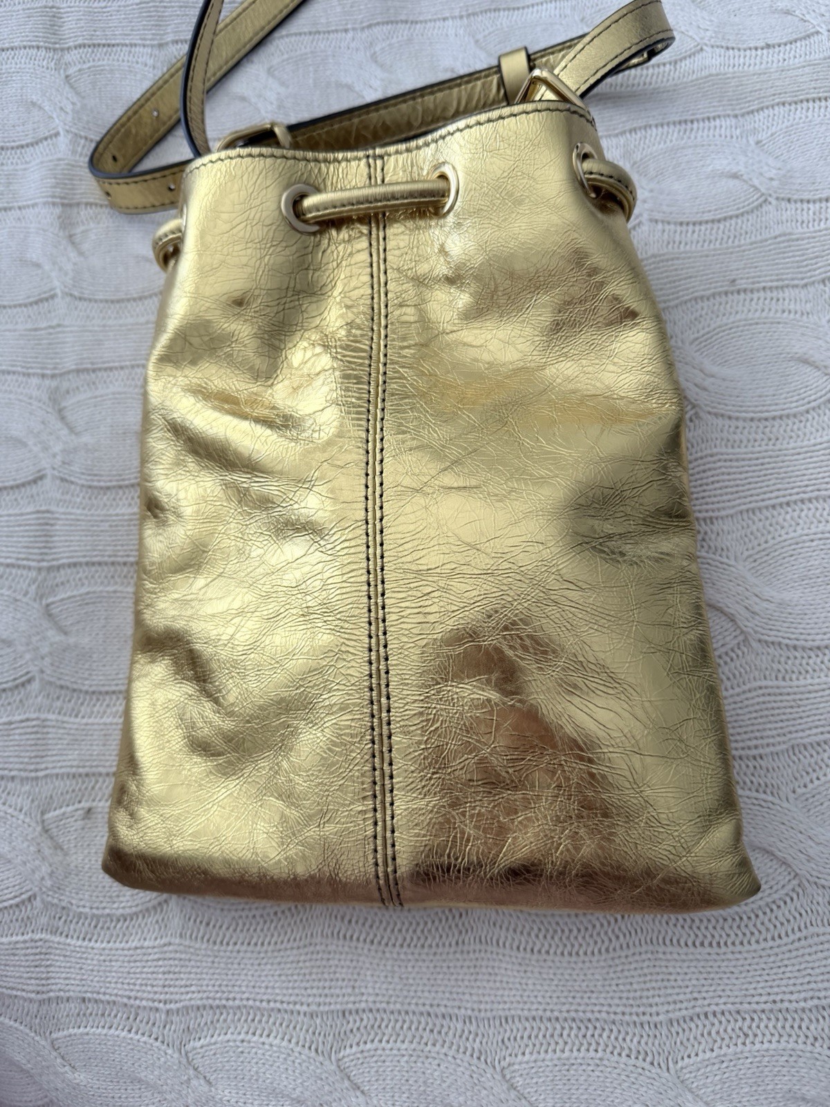 Khaite Greta Gold Bag