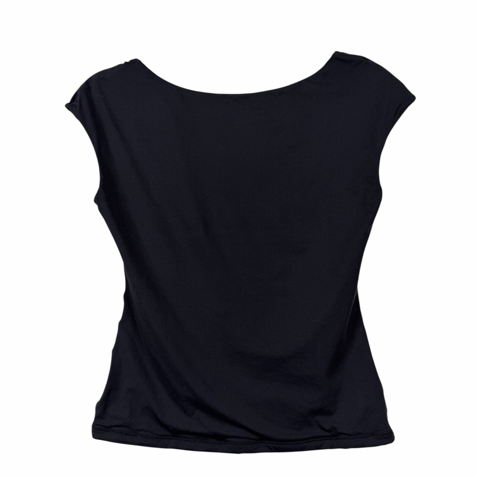 SUUKSESS Backless Y2K Tank Top with Black Small Boat Neck Shirt M Medium