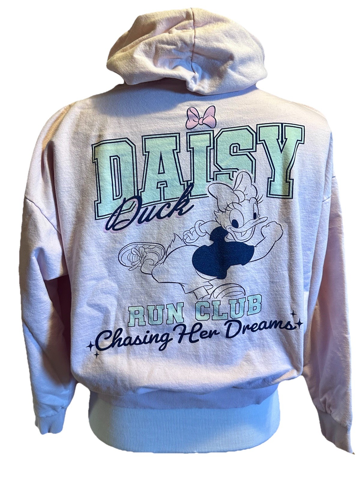 Disney Daisy Duck Chasing Dreams Pink Hoodie Women’s Size XL Front Pocket