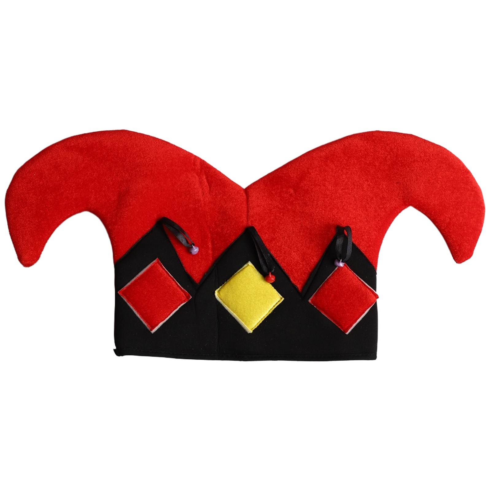 1Pcs Jester Cap Fashion Party Costume Soft Clown Hat Multicolor Panels Headwear