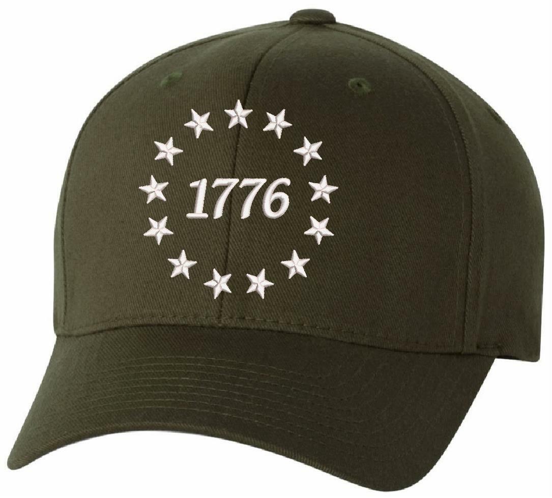 1776 Stars Embroidered FLEX FIT Hat – Declaration of Independence Hat – Various