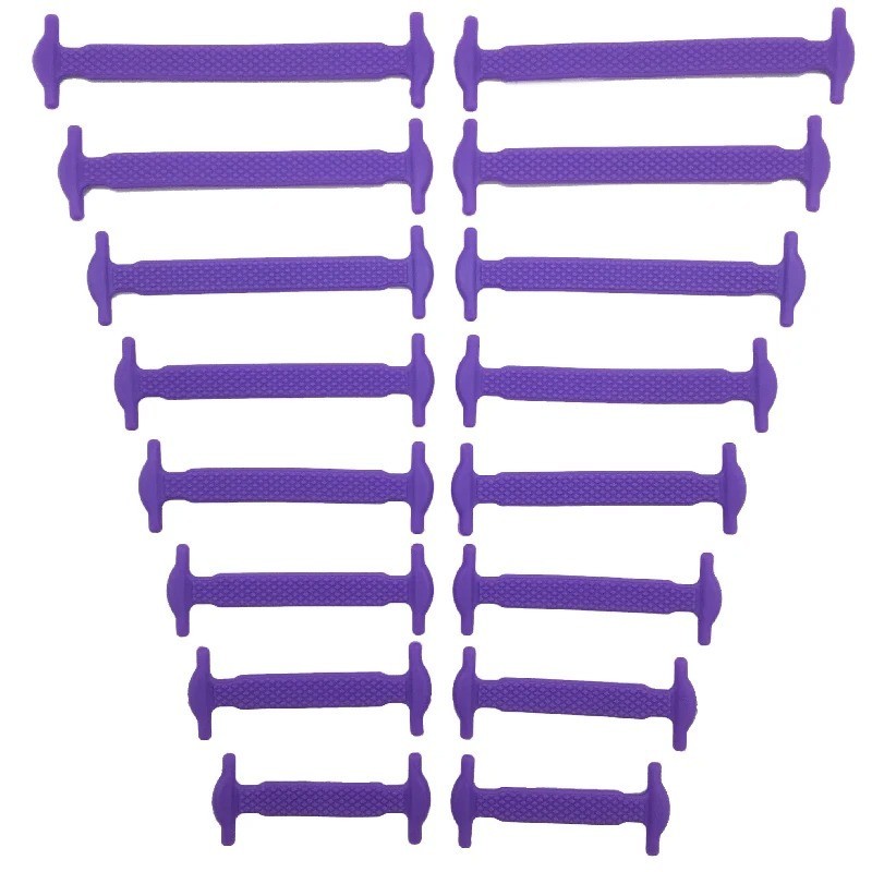 16pcs Elastic No Tie Shoelaces Silicone Stretch Rubber Bands Unisex Sneakers