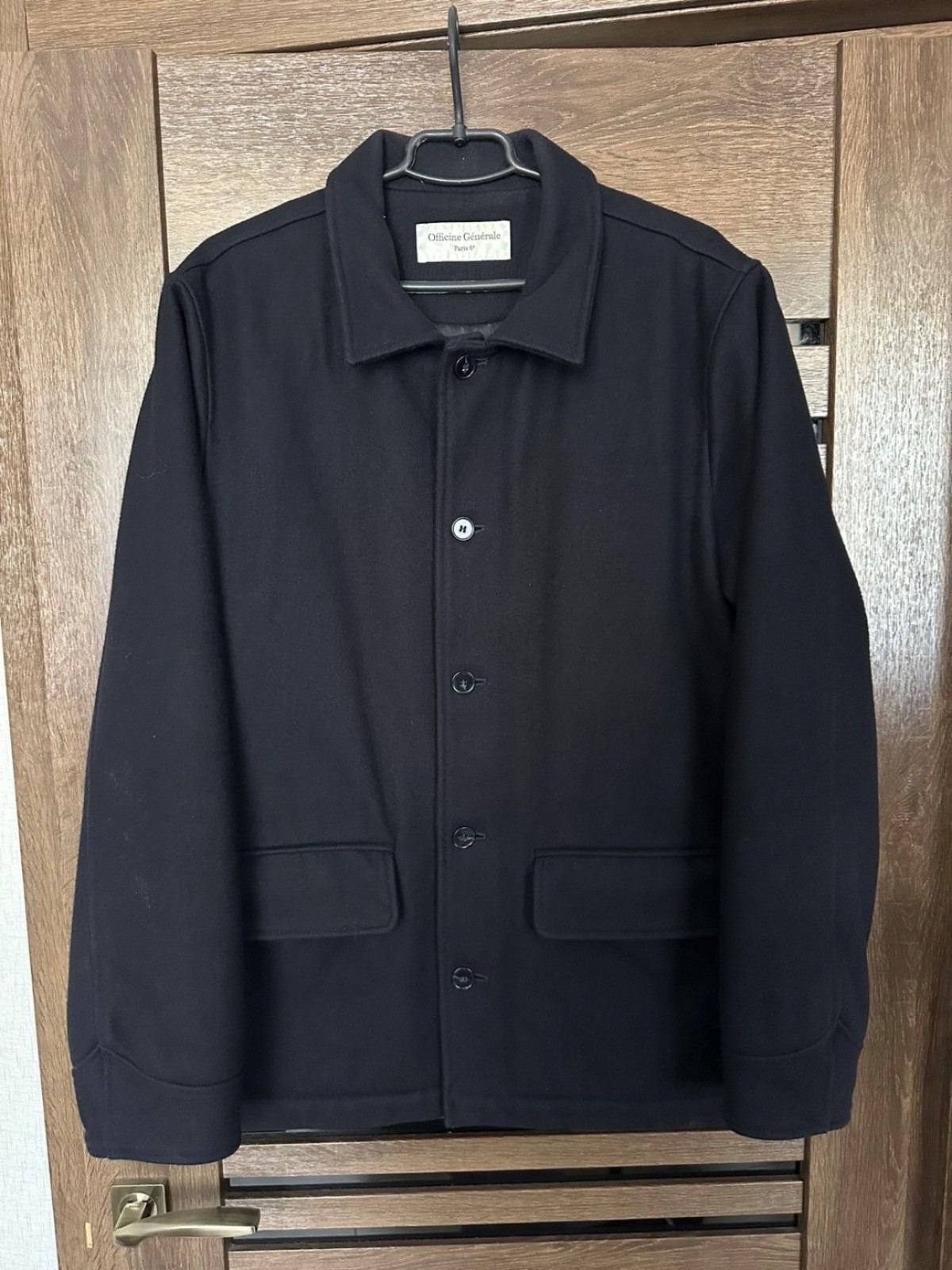 Officine Generale Paris Wool Navy Blue Vasco Jacket Size Large Men’s