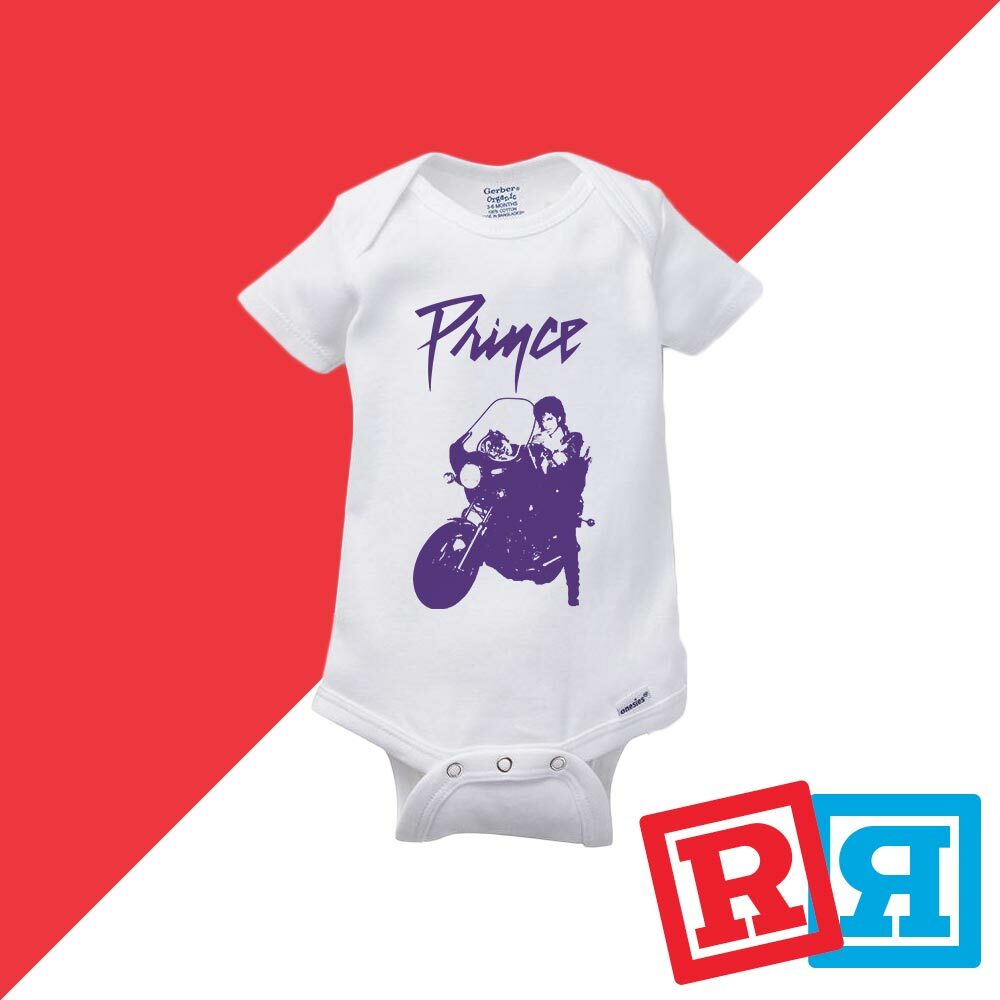 Prince Purple Rain Gerber Baby Onesie® Cotton Unisex White Short Sleeve Bodysuit