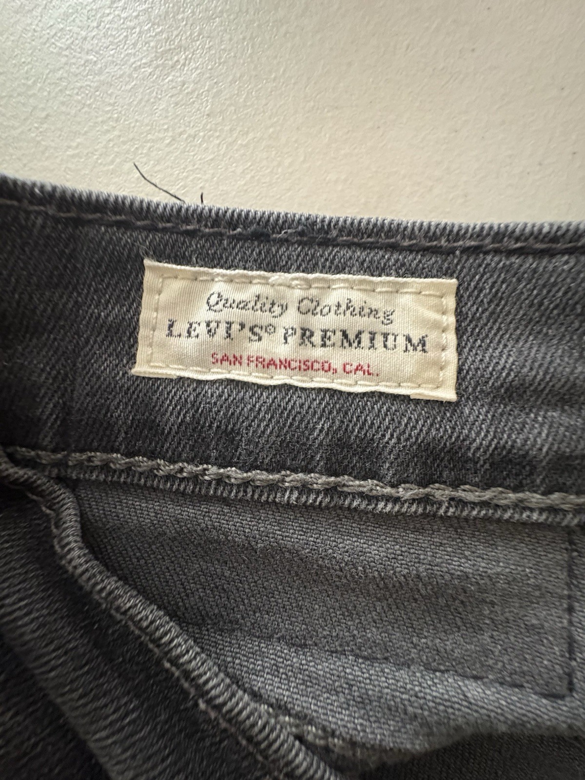 Levi’s 511 Big E Premium Slim Fit Stretch Jeans Faded Black Denim Men’s 33×30
