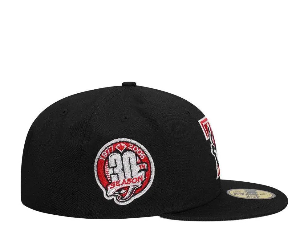 Topperzstore Exclusive Toronto Blue Jays New Era 59fifty 7 5/8 Black Dome Glow