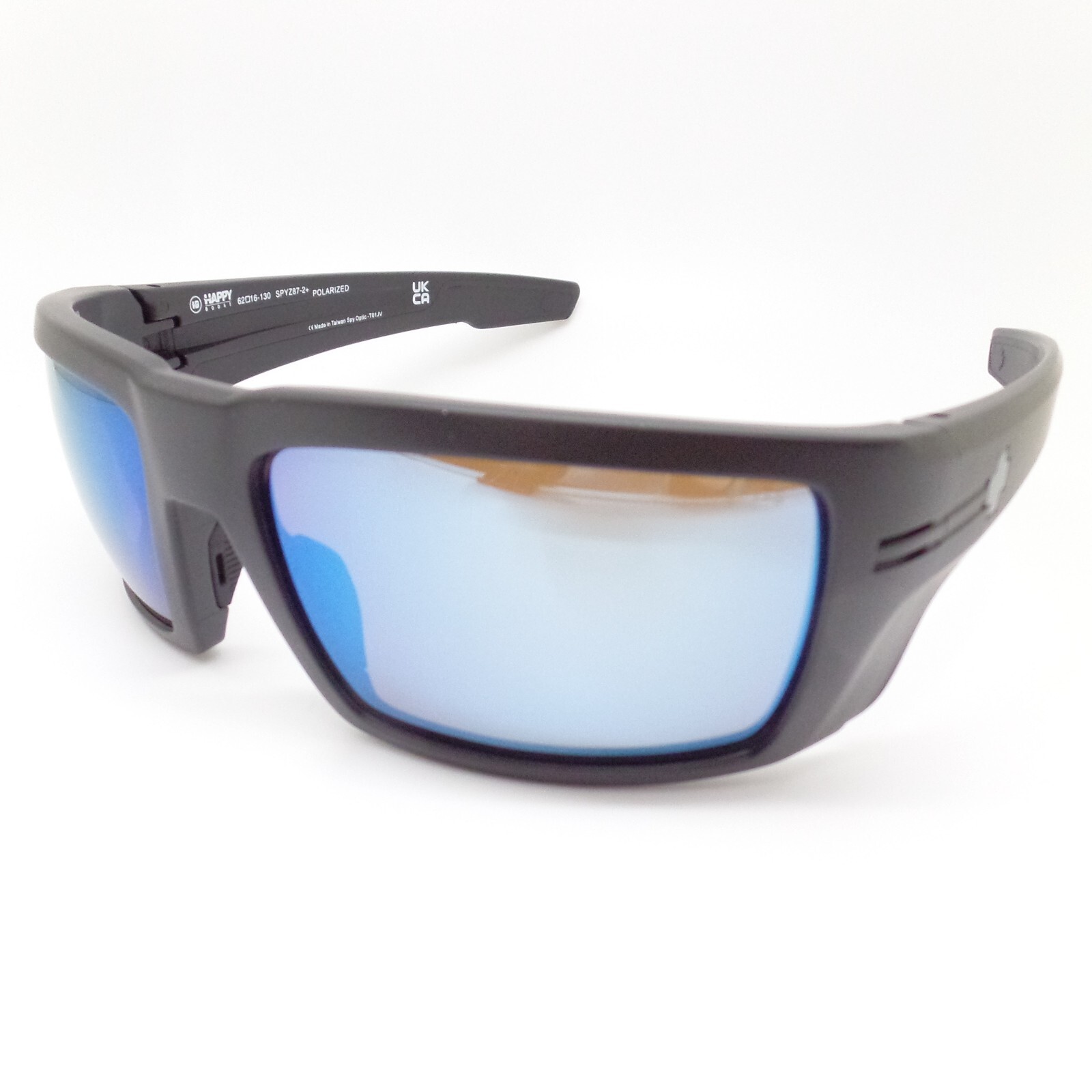 Spy Optics Rebar Ansi Matte Black Ice Blue Polarized New Sunglasses Authentic