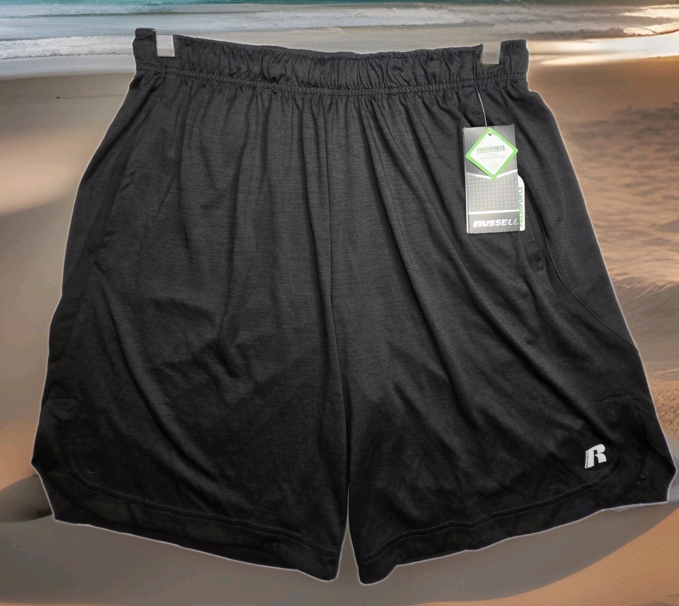 Russell Shorts Mens Black Performance Dri-Power 360 Athletic NEW W/TAGS