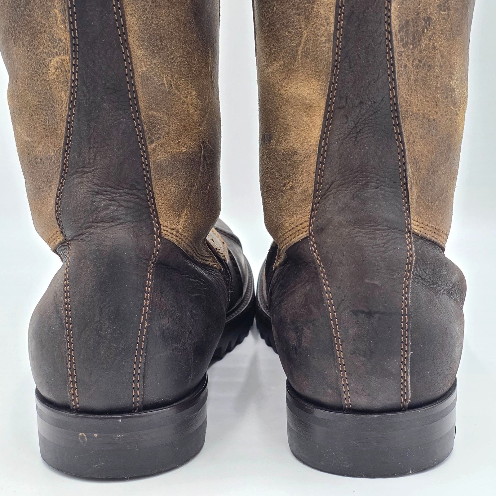 Cesare Paciotti Italy Mens Size 8UK 9US Brown Leather Laced up Tall Combat Boots