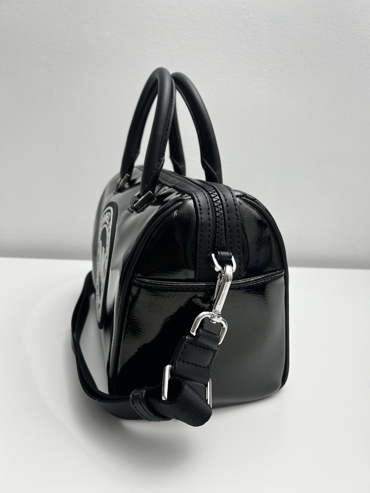 NWT Michael Kors Small Duffle Fulton Sport Satchel Black Crossbody