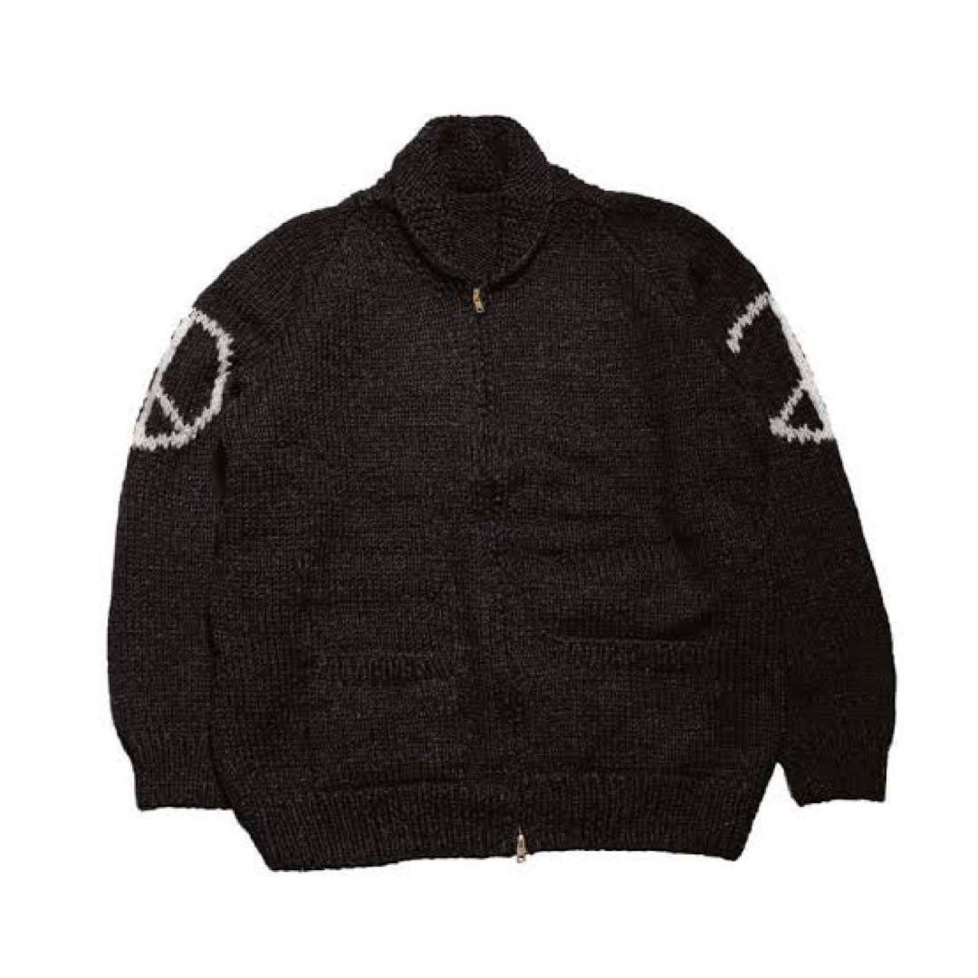 Macmahon Cowichan Knit Zip Up Handmade in Nepal Large Fit Used