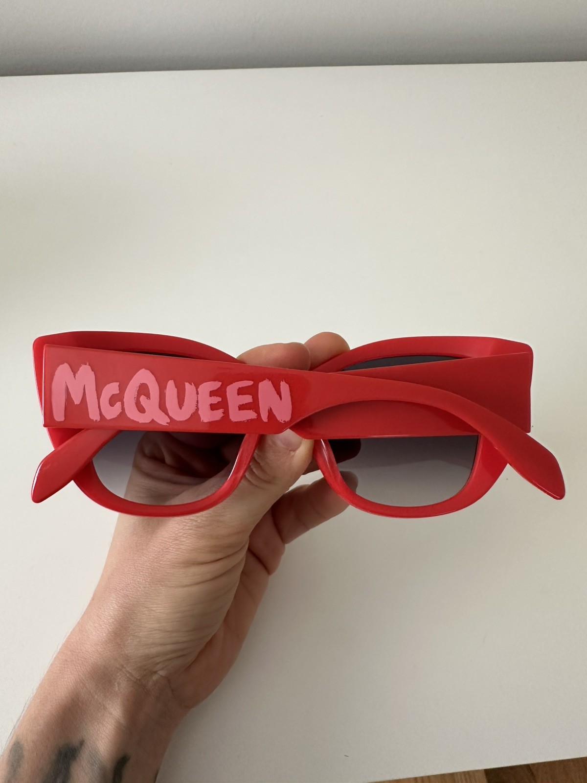 AUTHENTIC Alexander McQueen Cat Eye Sunglasses- Red.