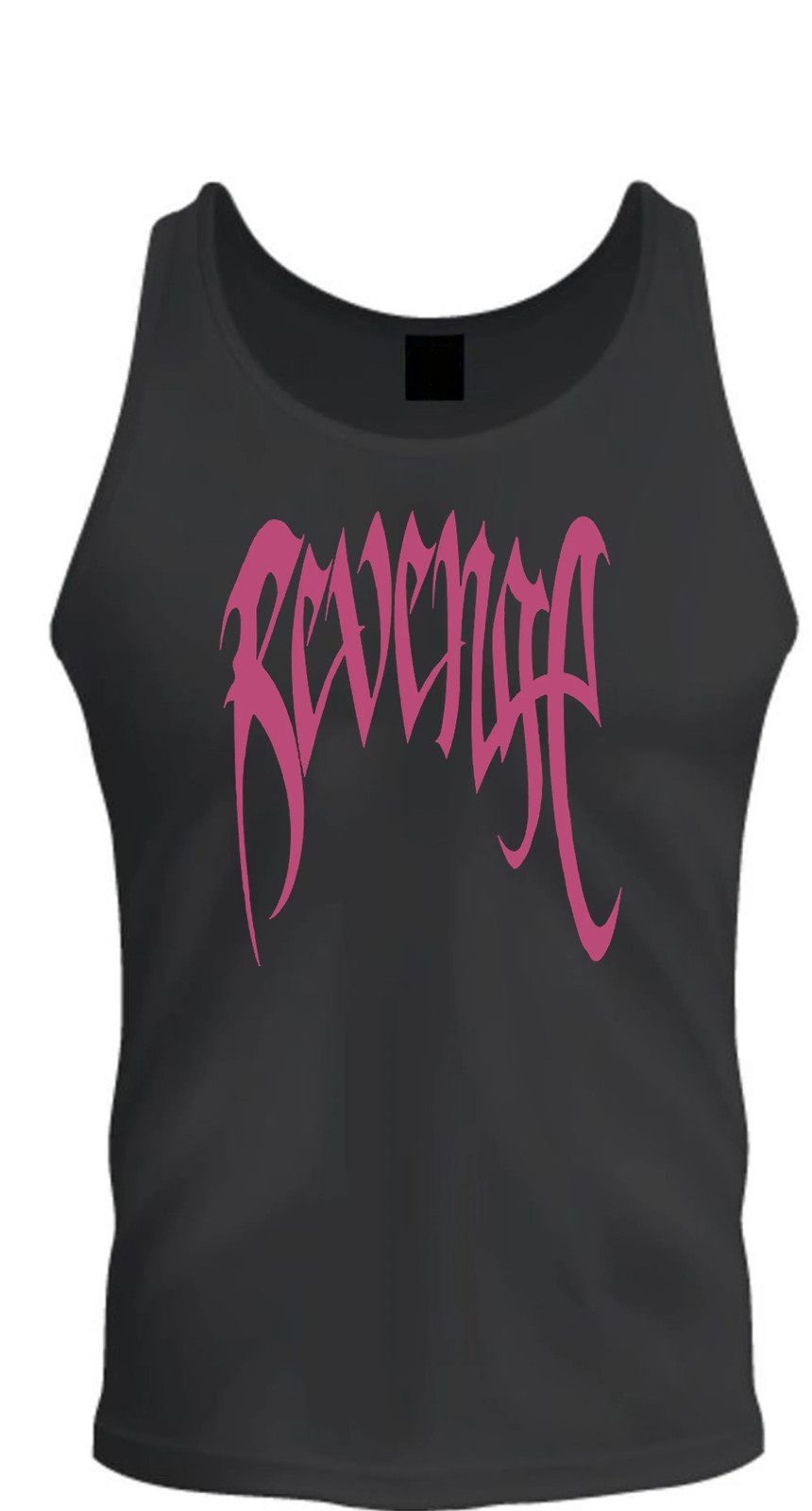 Revenge Pink Gothic Style Graphic Tank Top Sleeveless Streetwear Design