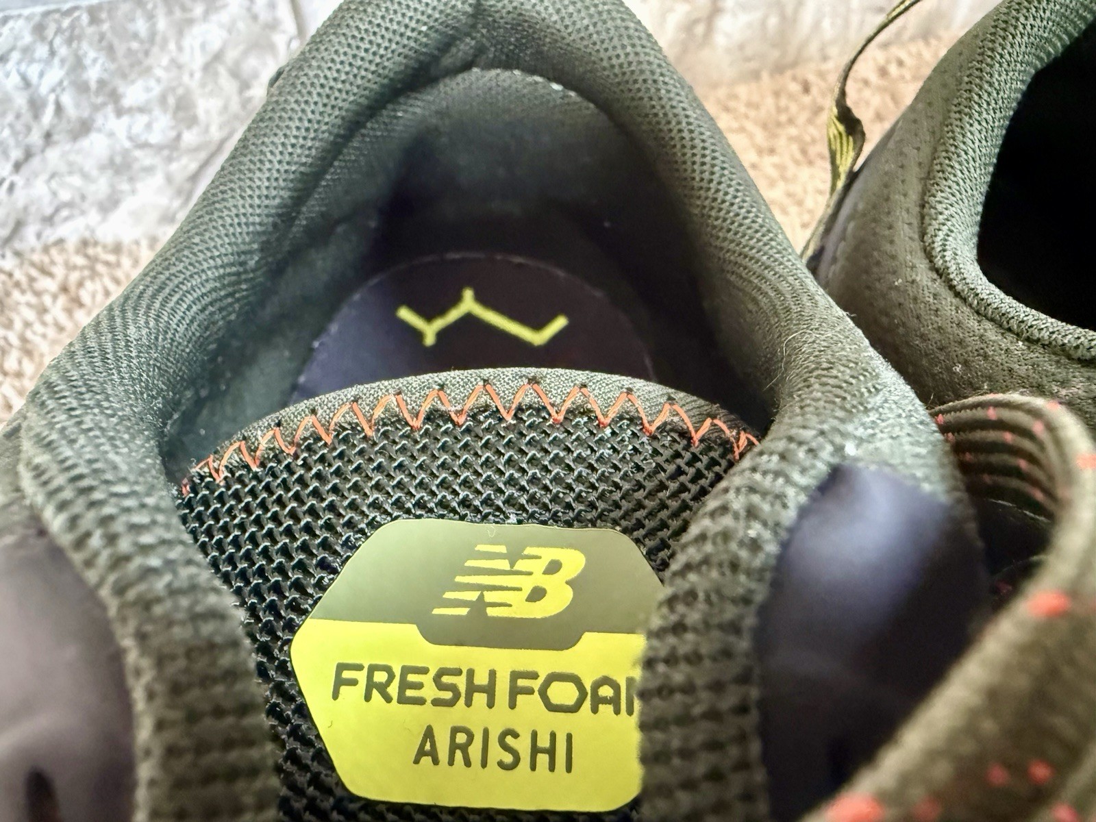 Men’s New Balance Hiking Trail Shoes Sneakers Green Size 15 4E Fresh Foam ARISHI