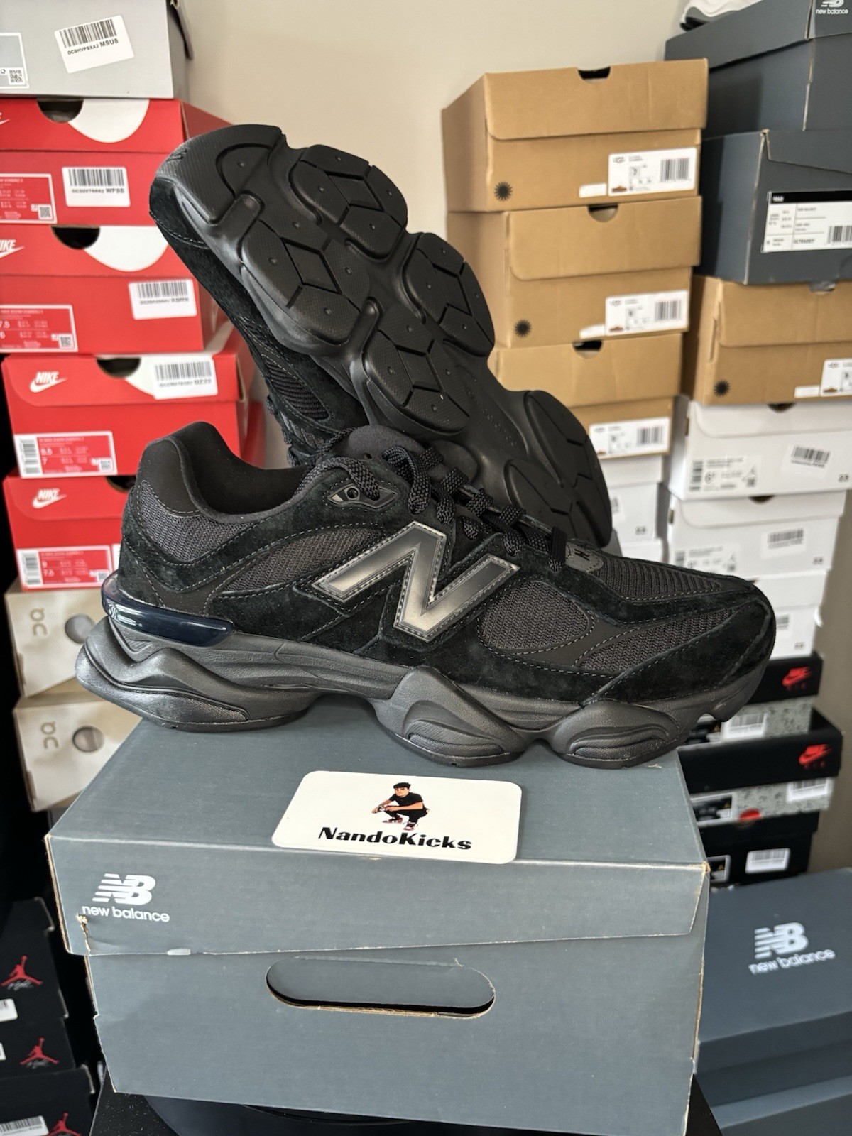 New Balance 9060 Triple Black Suede Men’s Size-U9060BPM