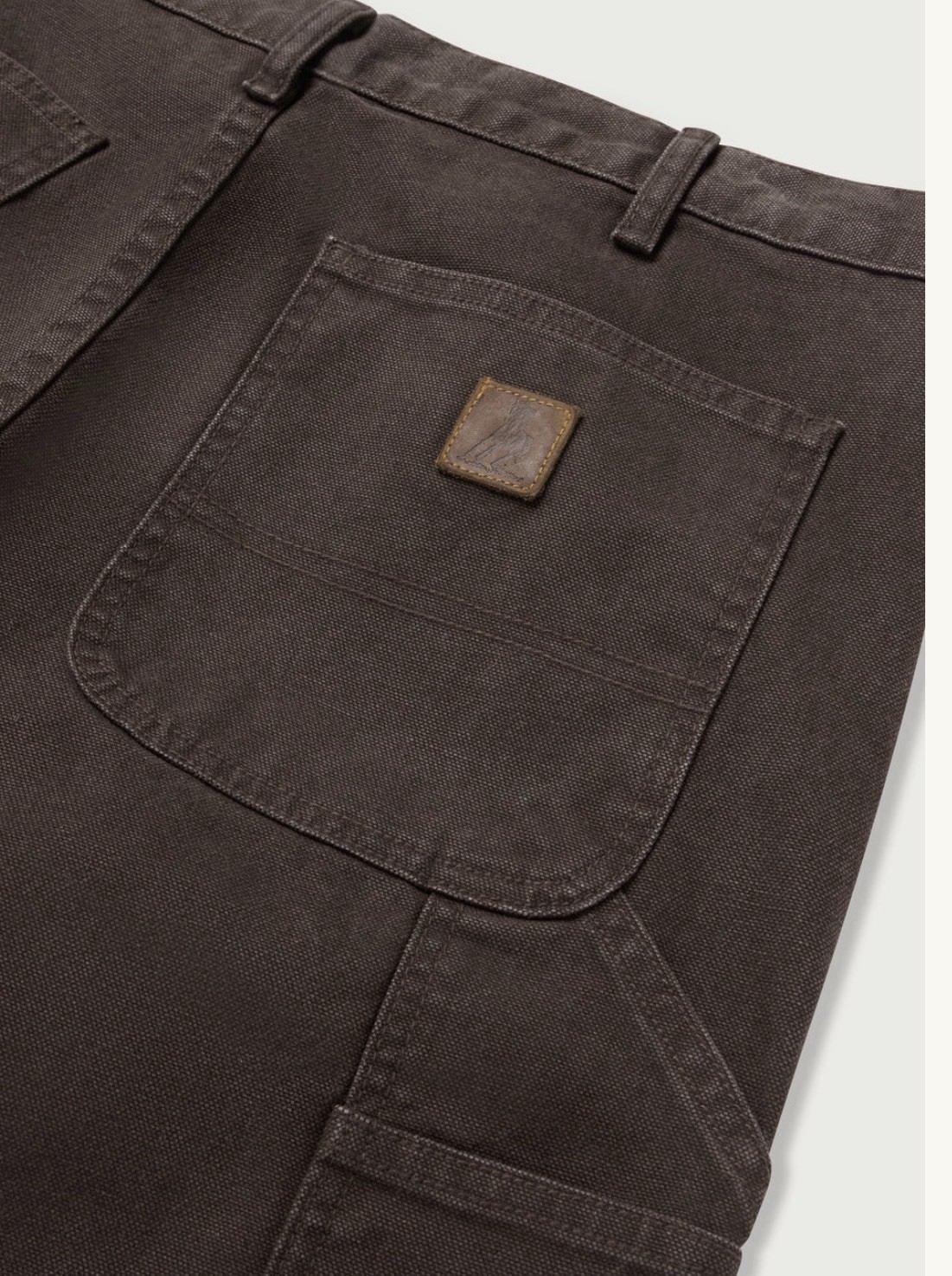 One of These Days Men’s Brown Twill Workwear Pants Straight Fit Hammer Loop
