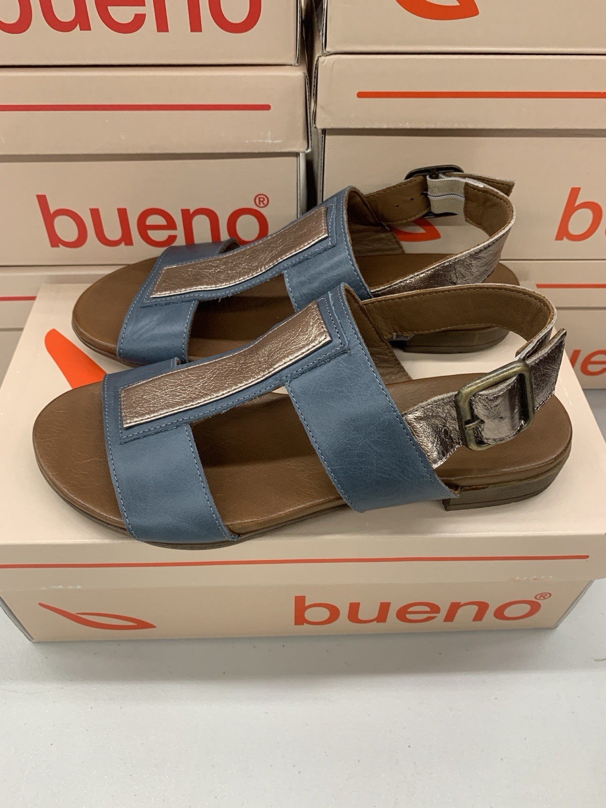 Bueno Footwear Tinsley Sandal Blue Women’s Size 37 38 40 41 B2537