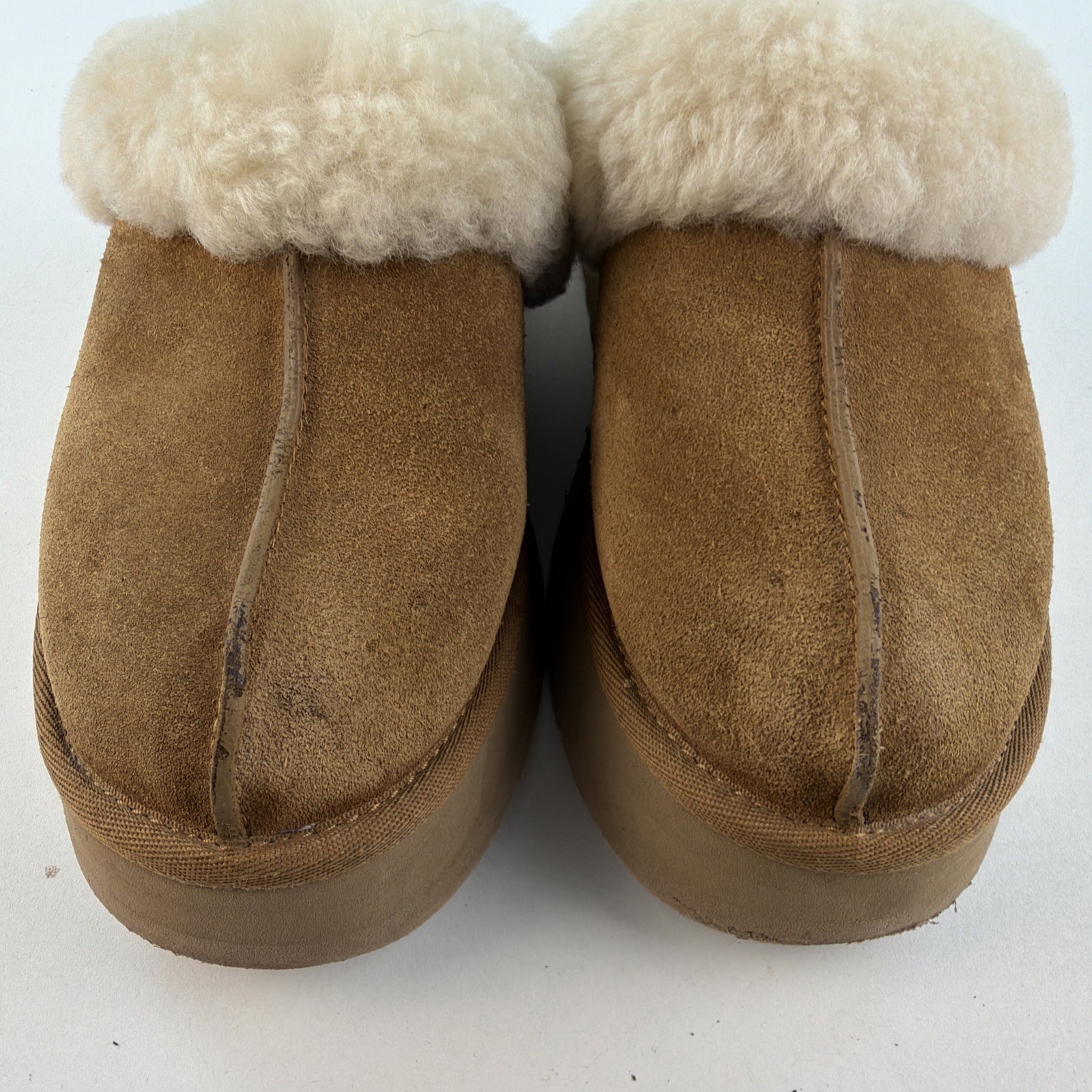 UGG Disquette Platform Mule Slipper Chestnut Size 7