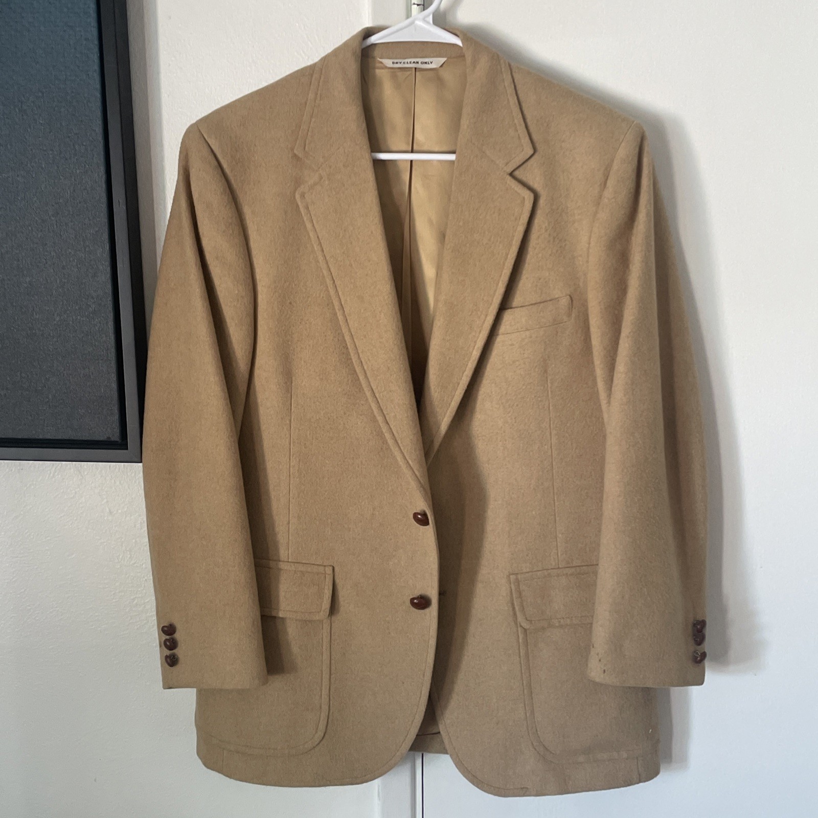 Vintage Baskin 100% Camel Hair Men’s Sport Jacket Size 38R Union Made USA