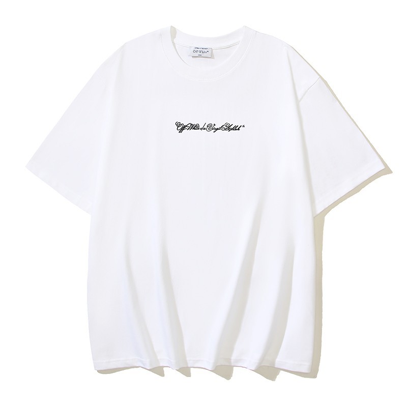 Off White Black White Logo Streetwear Graphic Shirt