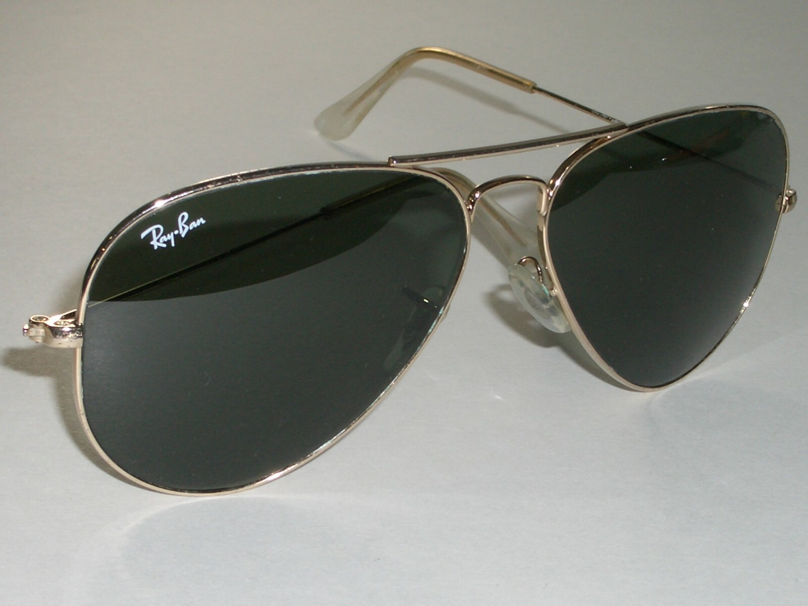 RAY-BAN ITALY RB3025 58[]14 G15 UV CRYSTAL LENS GOLD AVIATOR SUNGLASSES w/CASE