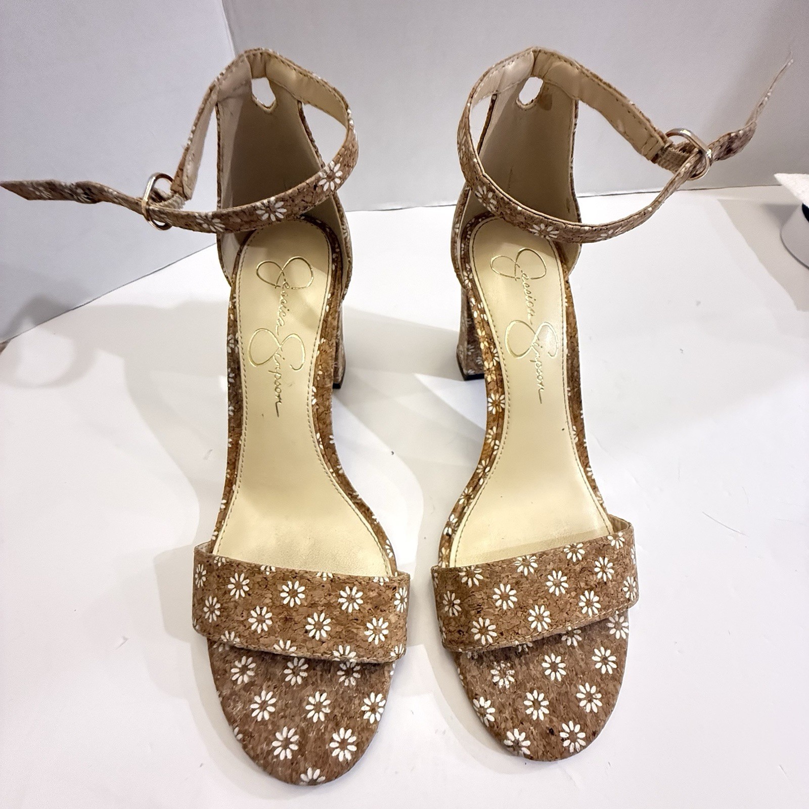 Jessica Simpson Daisy Ankle Strep Sandals We Oman’s Size 7.5 Used In Good Shape