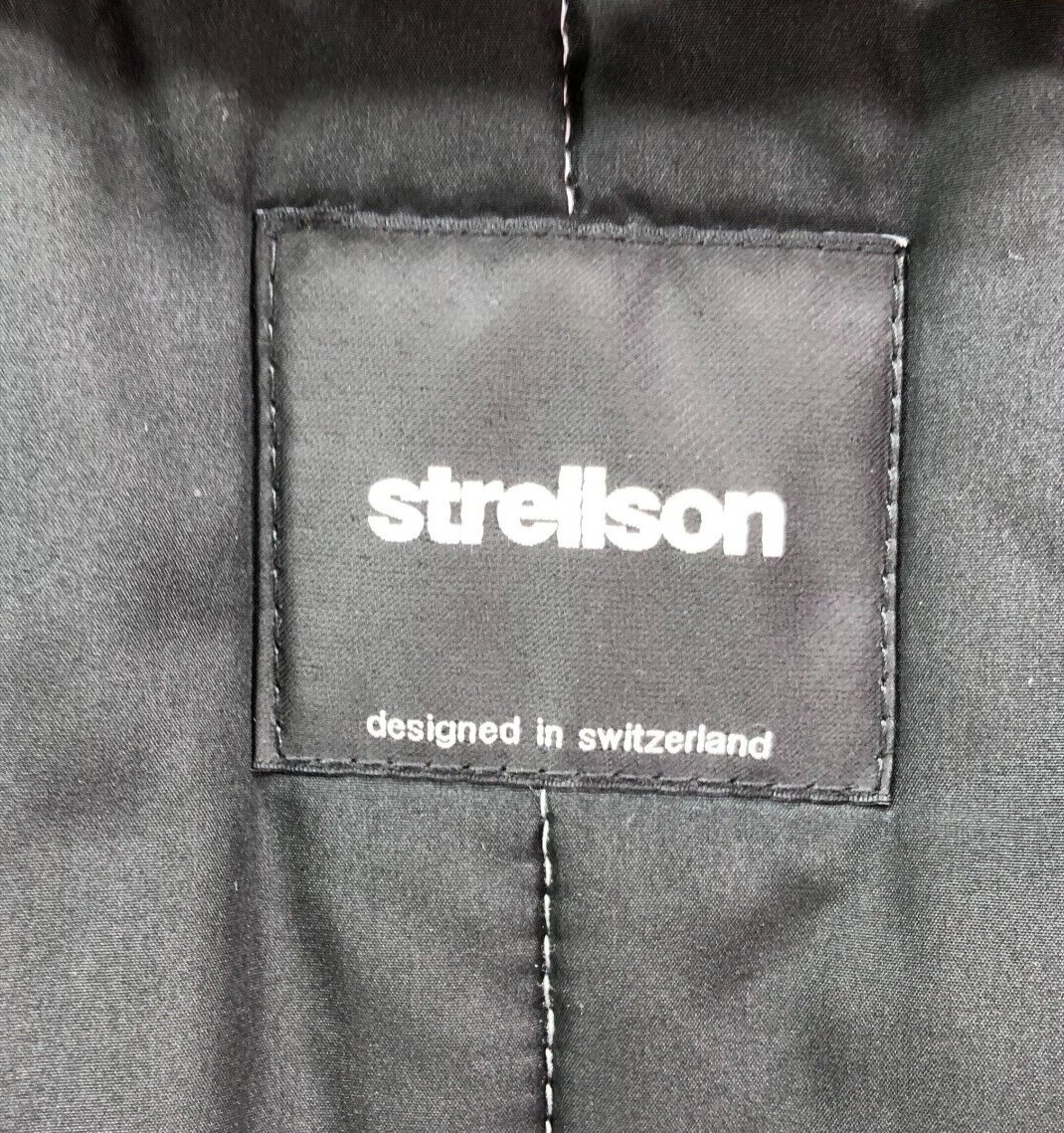 Strellson Jacket Black Mens Sz XL Removable Lining Full Zip Water Resistant