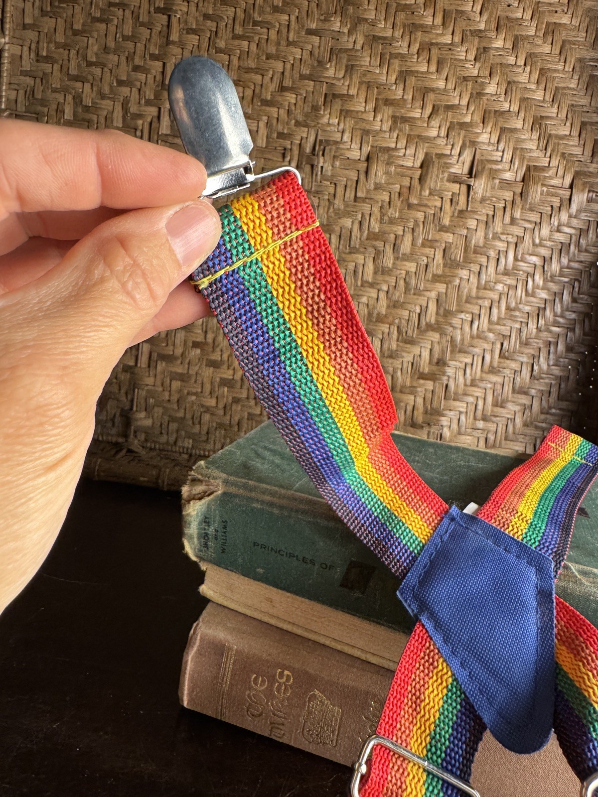 Kids Rainbow Suspenders Adjustable Clip On Elastic X Back Striped 2013