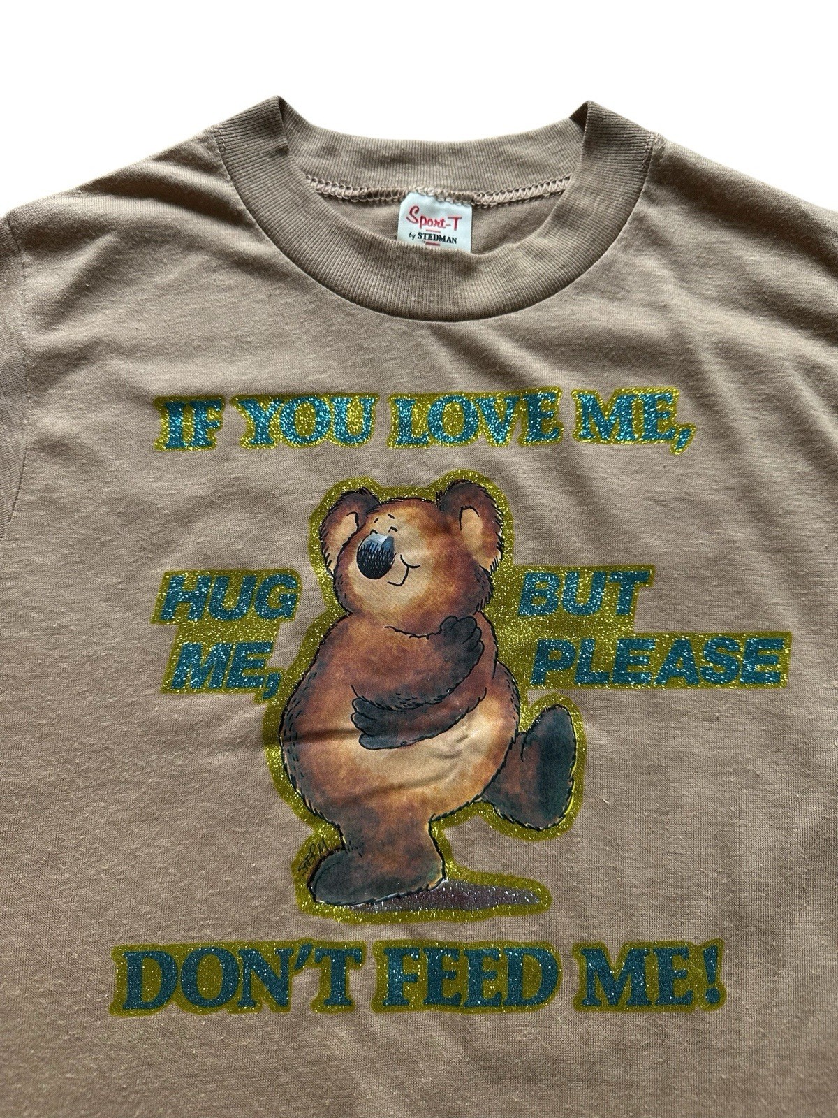 Vintage Koala Iron On T Shirt Women’s Small Brown 80’s