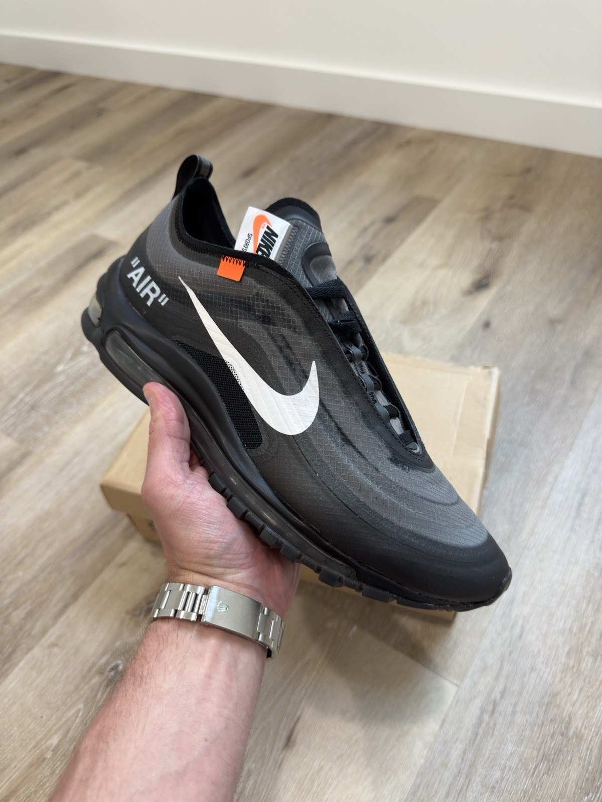 Off-White Nike Air Max 97 Black AJ4585-001 Men’s Size 10 pre-owned