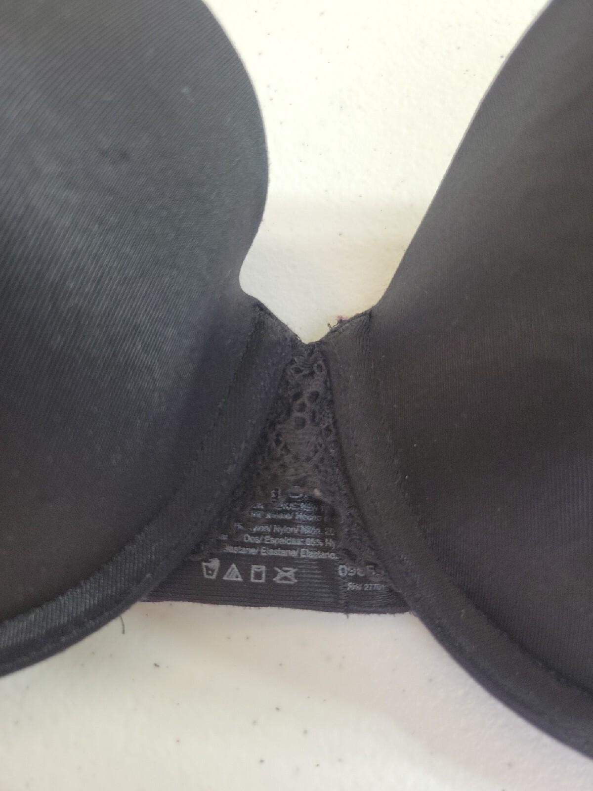 Maidenform Black Lace Padded Cup Strapless Underwire Push Up Bra Size 34C