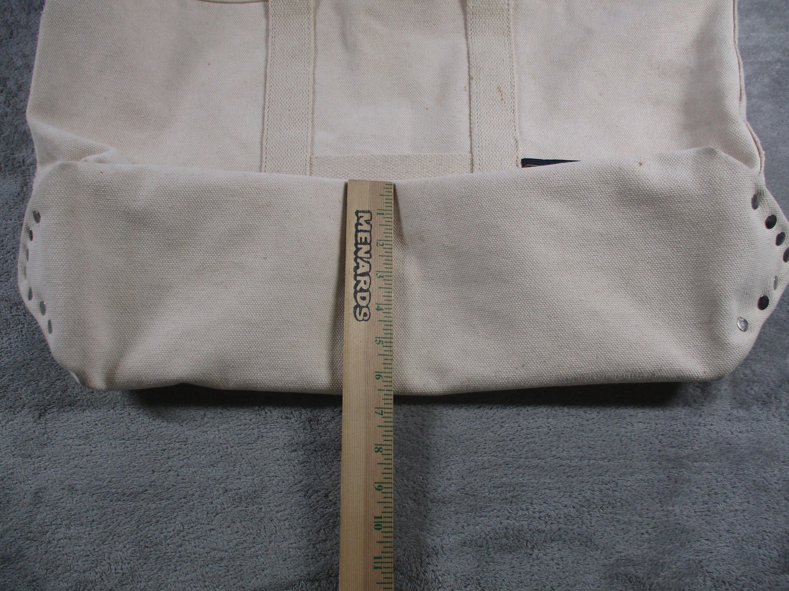 Florida Coast Tote Bag Unisex Large Beige Canvas Bottom Studs Beach Travel