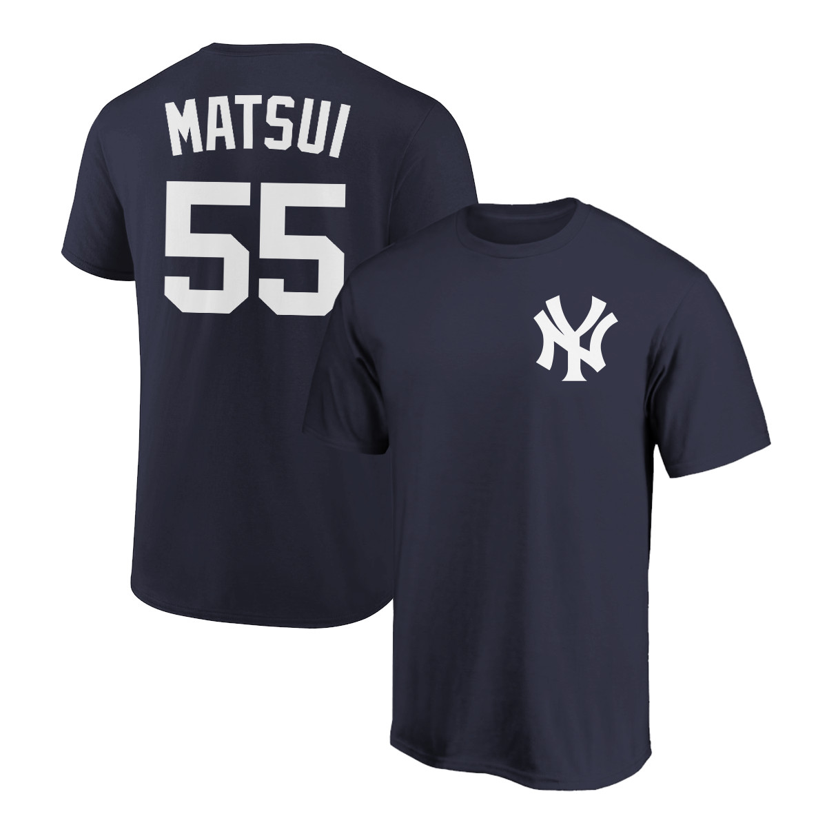 Hideki Matsui T-Shirt New York Yankees Player Name and Number Soft Jersey Tee