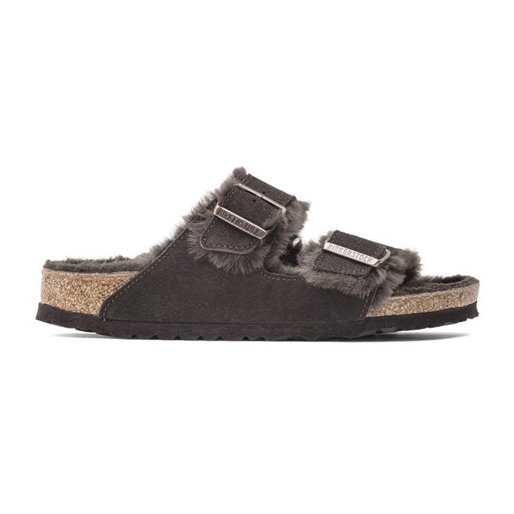 Birkenstock Arizona Shearling Suede Leather Unisex Sandals – Mocha