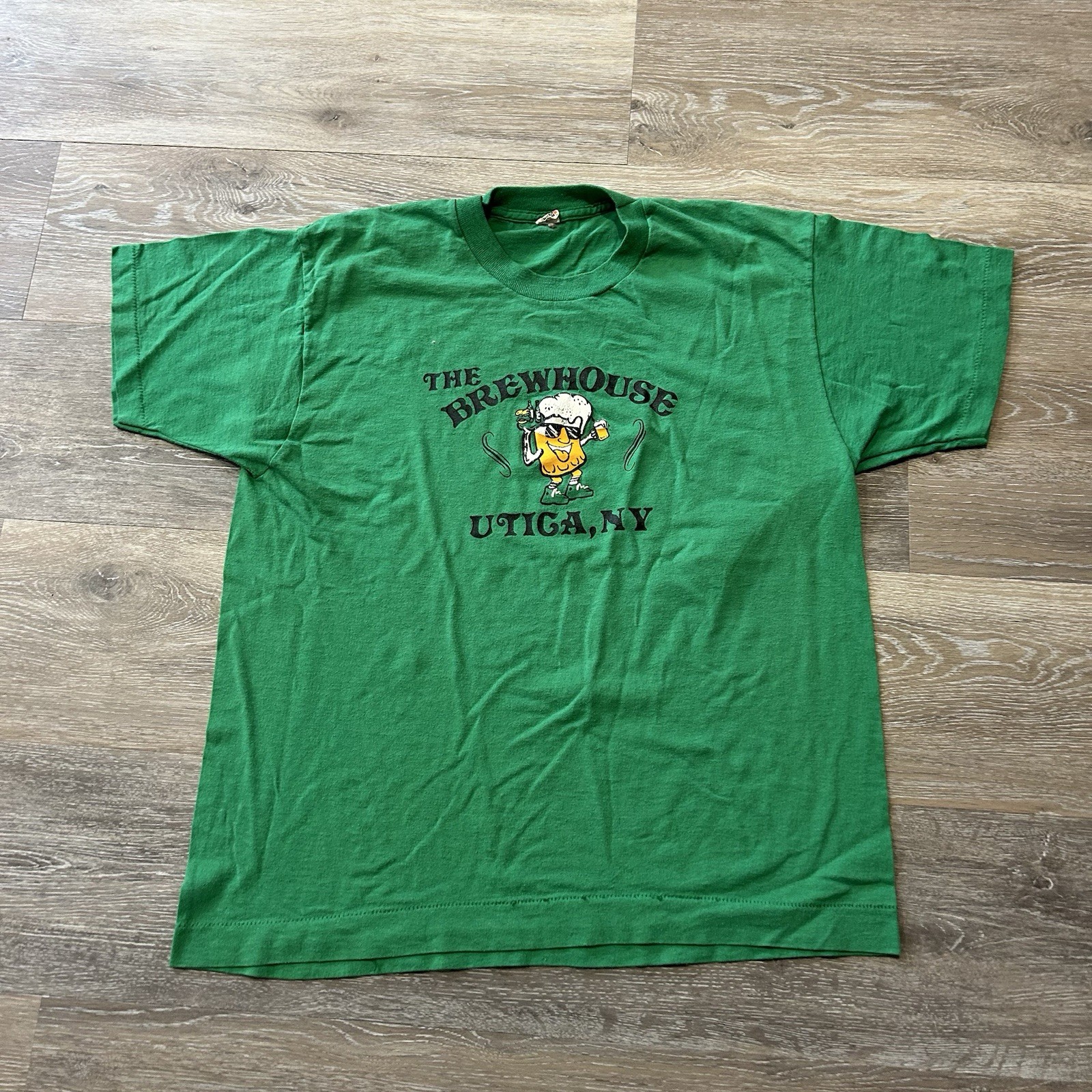 Vintage The Brewhouse Utica NY T-Shirt 80s Brewery Beer Single Stitch Small