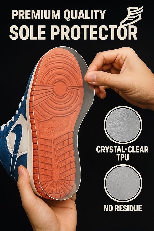 Sole Protector for Sneakers 4 Pack Clear Self-Adhesive Sole Protectors, Easy to