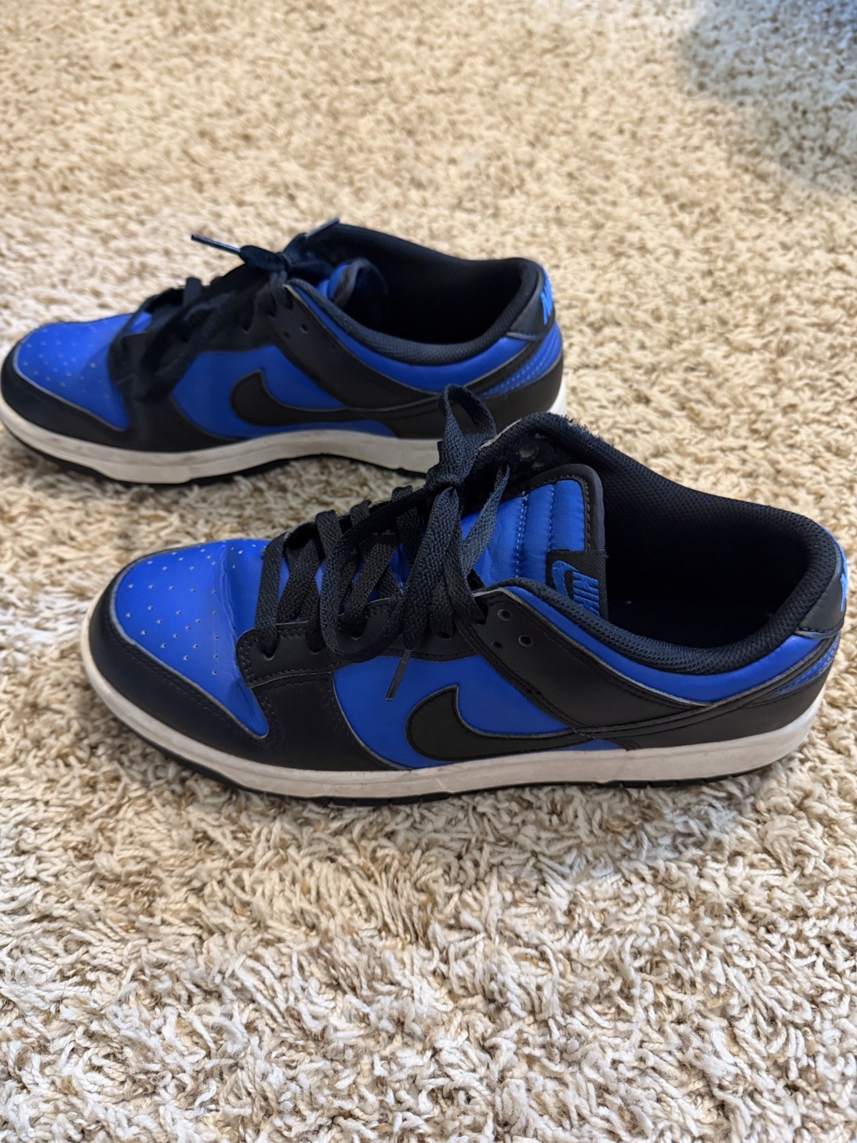 Nike Dunk Low Black Royal Blue Men’s Size 9.5 Sneakers Casual Shoes