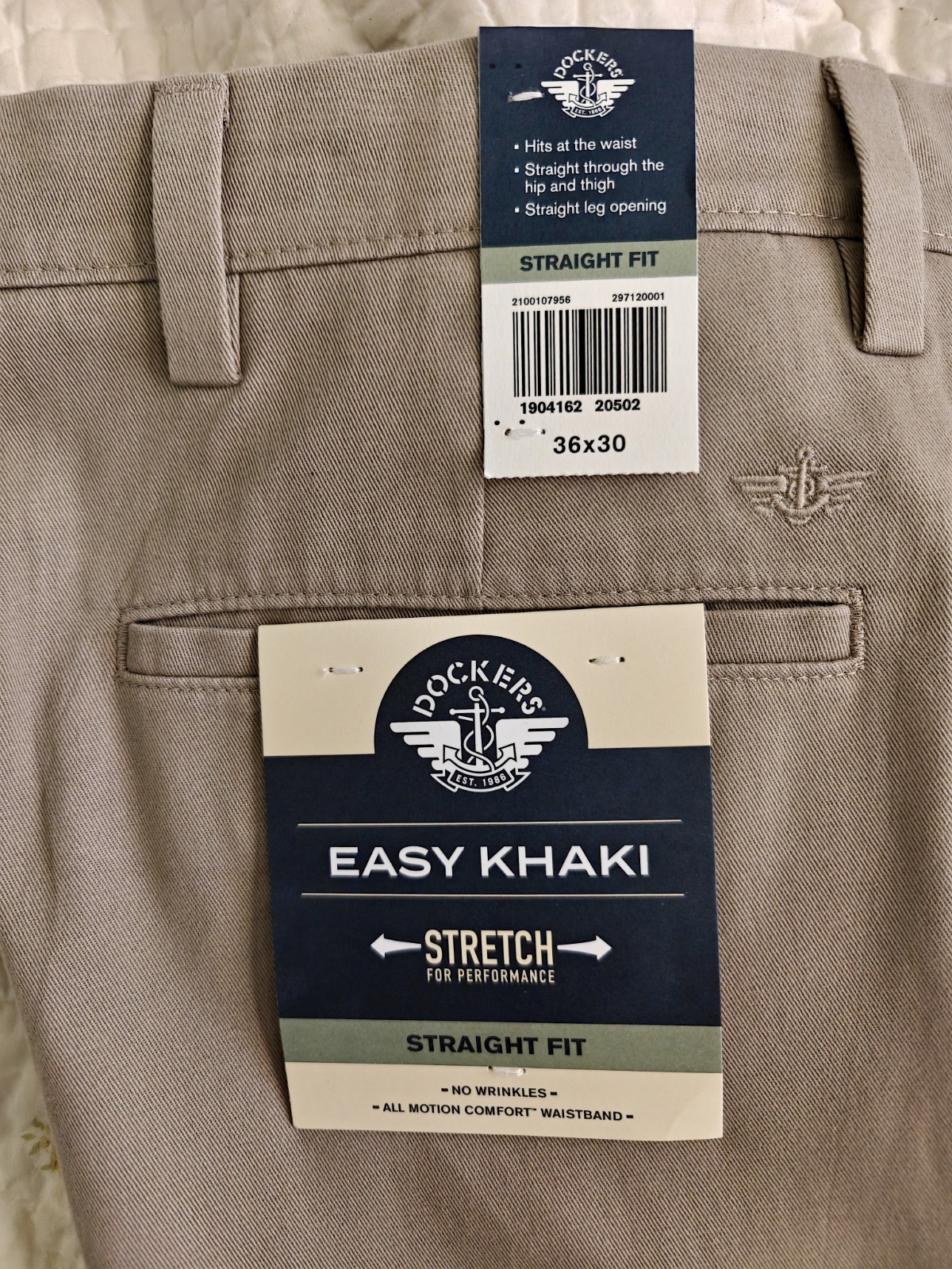 Men’s Dockers Easy Khaki Stretch 36X30, Tan