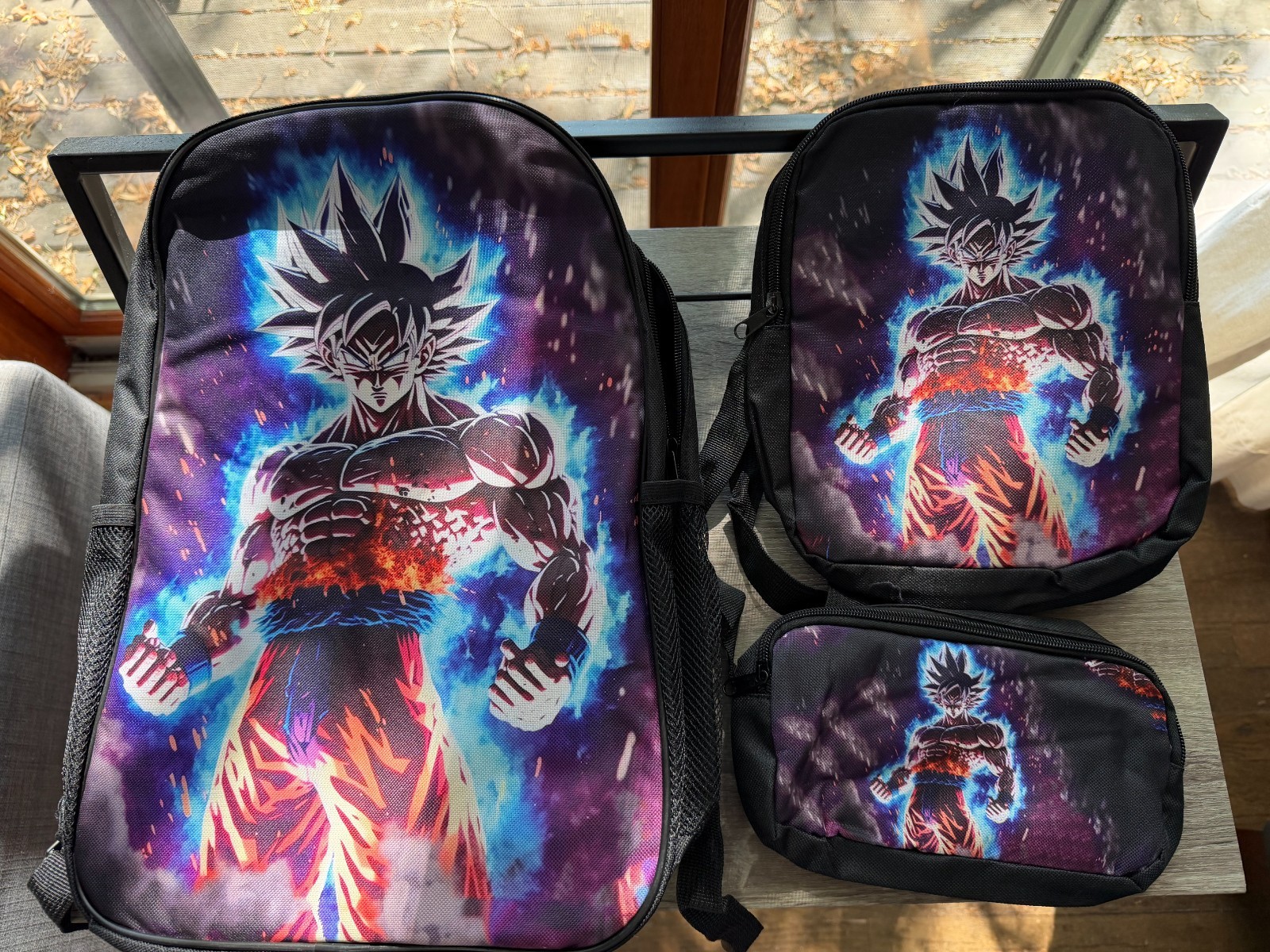 DragonBall Goku Backpack Set 3 pcs with straps Great for School, Travel & Gifts