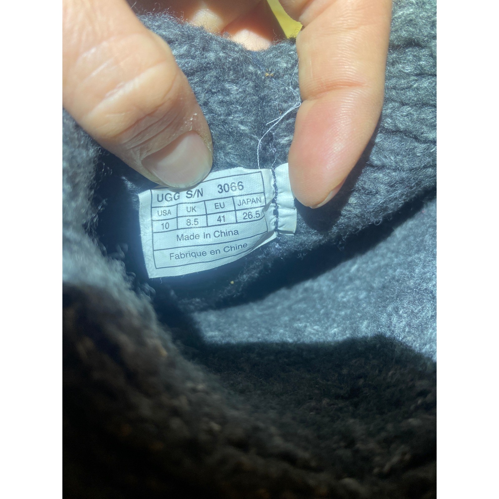 UGG Australia Lattice Cardy 3066 Charcoal Grey Knit Tall Button Boots Womens 10