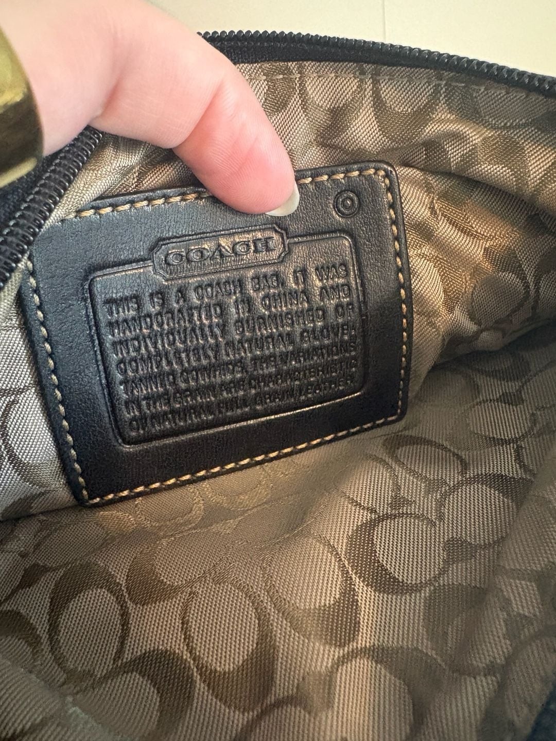 Coach Leatherware Est. 1941 Debossed Leather Wristlet