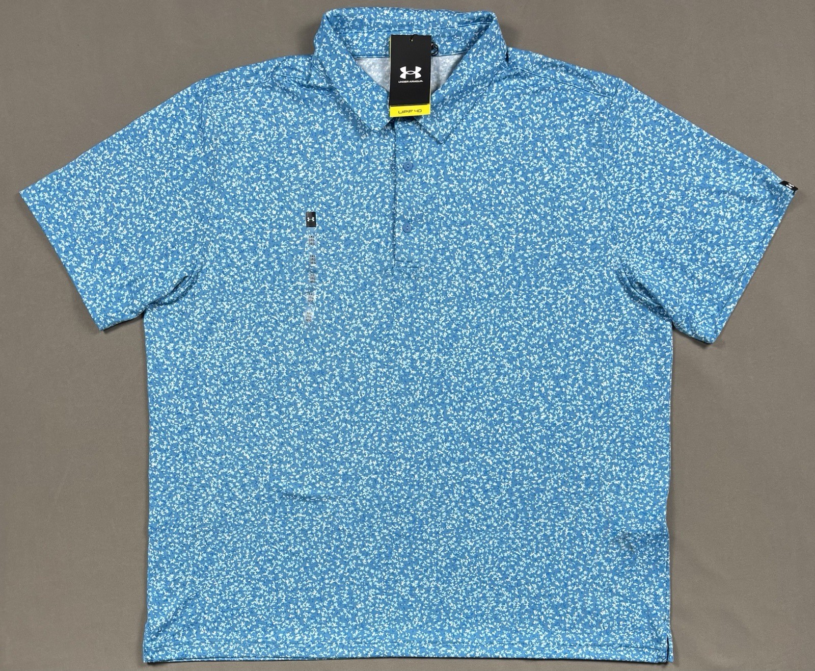 NWT Under Armour Golf Playoff 3.0 Printed Stretch Polo Shirt Men’s Size 3XL $70