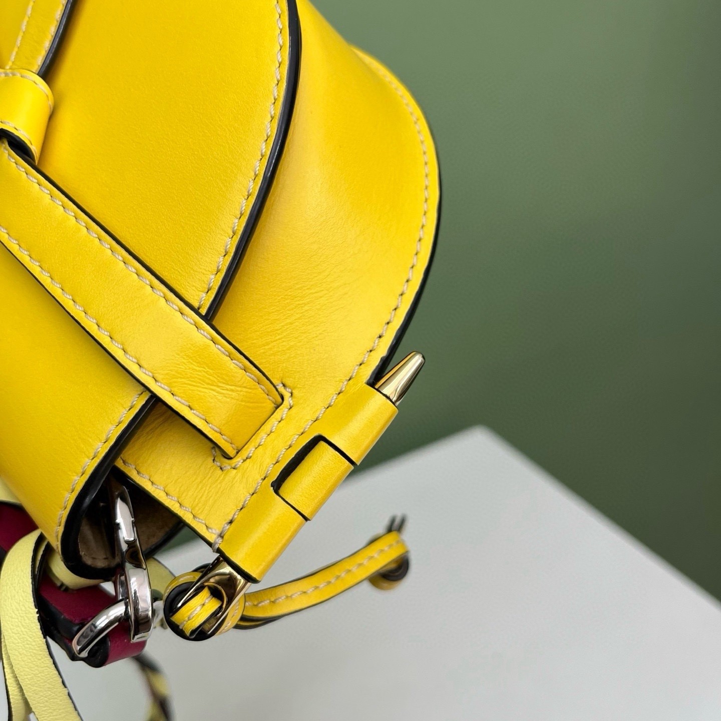 Loewe Pre-Owned Authentic Saddle Bag Yellow 19*13*9 Free Tracked Shipping