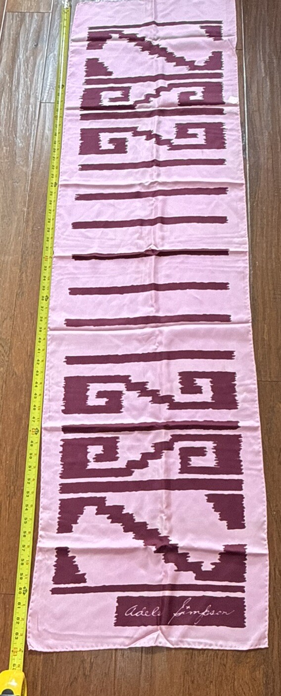 Vintage Designer Adele Simpson 100% Silk Banner Scarf 17″ X 64″ Inches