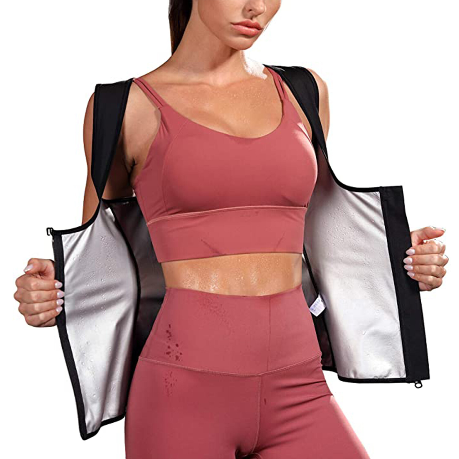 Women Body Shaper Corset Sauna Sweat Suit Sleeve Hot Polymer Waist Trainer Vest