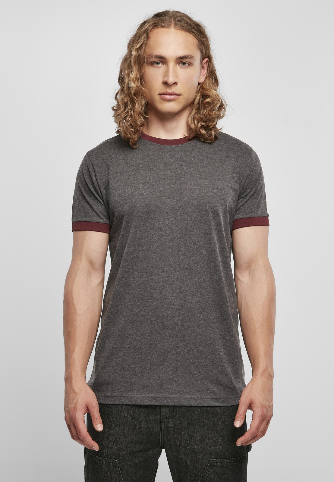 Build Your Brand Basic Ringer Tee BB022 – Short Sleeves and Crew Neck