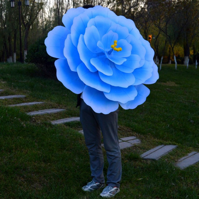 3D Flower Design Silk Peony Floral Parasol Bamboo Umbrellas Cosplay Party Show
