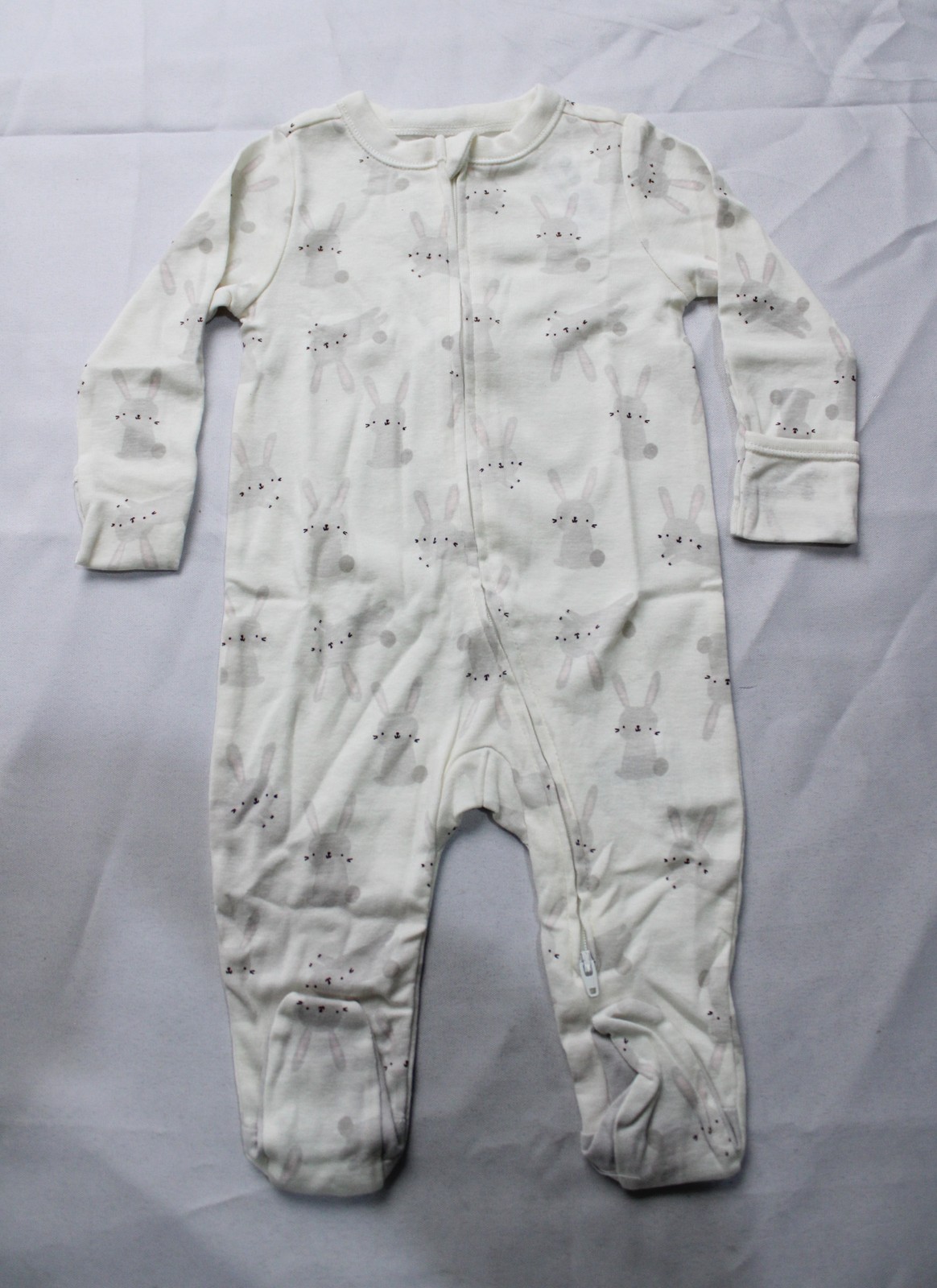 Old Navy Unisex Baby’s 2 Way Zip Footed One Piece Pajama EJ3 Bunny Size 6-9M NWT